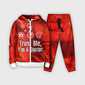 Детский костюм 3D с принтом Доктор в Санкт-Петербурге,  |  | Тематика изображения на принте: верь мне | врач | кровь | пятна | я доктор