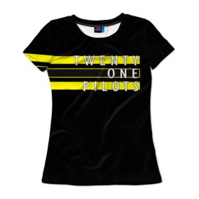 Женская футболка 3D с принтом Twenty One Pilots в Санкт-Петербурге, 100% полиэфир ( синтетическое хлопкоподобное полотно) | прямой крой, круглый вырез горловины, длина до линии бедер | heathens | jumpsuit | one | pilots | twenty | инди поп | поп рок | рэп рок | хип хоп | электропоп