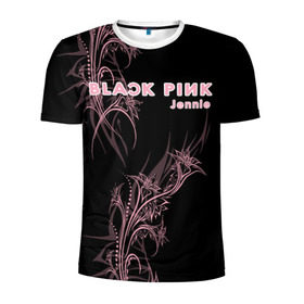 Мужская футболка 3D спортивная с принтом BlackPink Jennie в Санкт-Петербурге, 100% полиэстер с улучшенными характеристиками | приталенный силуэт, круглая горловина, широкие плечи, сужается к линии бедра | Тематика изображения на принте: blackpink | ddu du ddu du | k pop | блекпинк | дду ду дду ду | дженни | джису | лисы | розэ