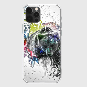 Чехол для iPhone 12 Pro с принтом Медведь в Санкт-Петербурге, силикон | область печати: задняя сторона чехла, без боковых панелей | bear | полигоны | разноцветный