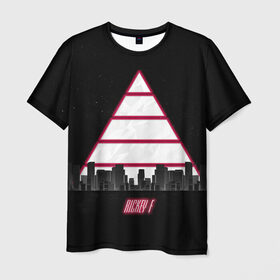 Мужская футболка 3D с принтом Triangle в Санкт-Петербурге, 100% полиэфир | прямой крой, круглый вырез горловины, длина до линии бедер | rickey f | рики ф | рики эф