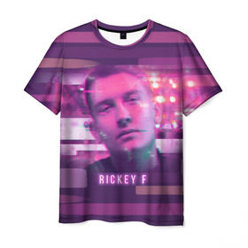 Мужская футболка 3D с принтом Rickey F Digital в Санкт-Петербурге, 100% полиэфир | прямой крой, круглый вырез горловины, длина до линии бедер | rickey f | рики ф | рики эф