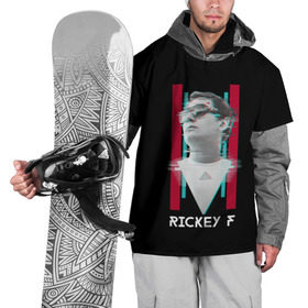 Накидка на куртку 3D с принтом Rickey F Glitch в Санкт-Петербурге, 100% полиэстер |  | rickey f | рики ф | рики эф