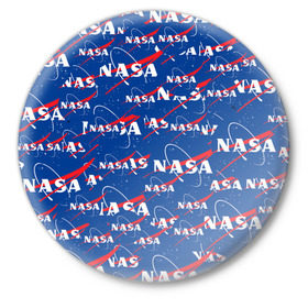 Значок с принтом NASA pop art в Санкт-Петербурге,  металл | круглая форма, металлическая застежка в виде булавки | shuttle | space | аполлон | галактика | джемини | космонав | космос | наса | скайлэб | сша | шаттл nasa
