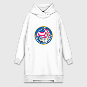 Платье-худи хлопок с принтом NASA Kennedy Space Center в Санкт-Петербурге,  |  | administration | aeronautics | brand | logo | nasa | national | oldschool | space | usa | исследование | космос | лого | наса | национальное | олдскул | сша | управление