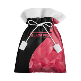 Подарочный 3D мешок с принтом BLACKPINK в Санкт-Петербурге, 100% полиэстер | Размер: 29*39 см | Тематика изображения на принте: black  pink | blackpink | jennie | jisoo | k pop | lalisa | группа | инь янь | к поп | корейская группа | розовый | черный