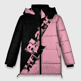 Женская зимняя куртка 3D с принтом BlackPink k-pop в Санкт-Петербурге, верх — 100% полиэстер; подкладка — 100% полиэстер; утеплитель — 100% полиэстер | длина ниже бедра, силуэт Оверсайз. Есть воротник-стойка, отстегивающийся капюшон и ветрозащитная планка. 

Боковые карманы с листочкой на кнопках и внутренний карман на молнии | black  pink | blackpink | jennie | jisoo | k pop | lalisa | группа | к поп | корейская группа | розовый | черный