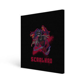 Холст квадратный с принтом Scarlxrd в Санкт-Петербурге, 100% ПВХ |  | scarlord | scarlxrd | scxrlord | лорд | рэппер | скар | скарлорд