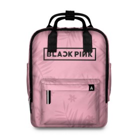 Женский рюкзак 3D с принтом BlackPink в Санкт-Петербурге, 100% полиэстер | лямки с регулируемой длиной, сверху ручки, чтобы рюкзак нести как сумку. Основное отделение закрывается на молнию, как и внешний карман. Внутри два дополнительных кармана, один из которых закрывается на молнию. По бокам два дополнительных кармашка, куда поместится маленькая бутылочка
 | black  pink | blackpink | flowers | jennie | jisoo | k pop | lalisa | sakura | группа | к поп | корейская группа | растения | розовый | сакура | цветы | черный
