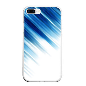 Чехол для iPhone 7Plus/8 Plus матовый с принтом ABSTRACT BLUE в Санкт-Петербурге, Силикон | Область печати: задняя сторона чехла, без боковых панелей | abstract | blue | geometry | абстракция | геометрия | градиент | линии | синий