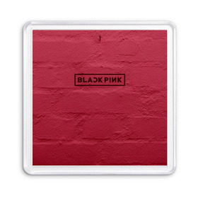 Магнит 55*55 с принтом BlackPink wall в Санкт-Петербурге, Пластик | Размер: 65*65 мм; Размер печати: 55*55 мм | Тематика изображения на принте: black  pink | blackpink | jennie | jisoo | k pop | lalisa | группа | к поп | корейская группа | розовый | черный