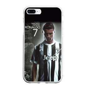 Чехол для iPhone 7Plus/8 Plus матовый с принтом RONALDO JUVE SPORT в Санкт-Петербурге, Силикон | Область печати: задняя сторона чехла, без боковых панелей | cr7 | fc | клуб | криштиану роналду | роналдо | фк | ювентус