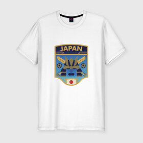 Мужская футболка премиум с принтом Япония в Санкт-Петербурге, 92% хлопок, 8% лайкра | приталенный силуэт, круглый вырез ворота, длина до линии бедра, короткий рукав | 
