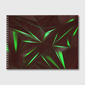Альбом для рисования с принтом STRIPES GREEN 3D в Санкт-Петербурге, 100% бумага
 | матовая бумага, плотность 200 мг. | abstract | geometry | абстракция | геометрия | градиент | линии