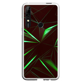 Чехол для Honor P Smart Z с принтом STRIPES GREEN 3D в Санкт-Петербурге, Силикон | Область печати: задняя сторона чехла, без боковых панелей | abstract | geometry | абстракция | геометрия | градиент | линии