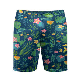 Мужские шорты 3D спортивные с принтом Тропики в Санкт-Петербурге,  |  | jungle | деревья | джунгли | зелень | кусты | лес | мох | океан | пальмы | пляж | тропики | экзотика