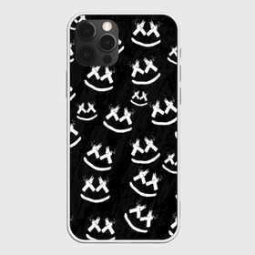 Чехол для iPhone 12 Pro с принтом MARSHMELLO PATTERN в Санкт-Петербурге, силикон | область печати: задняя сторона чехла, без боковых панелей | Тематика изображения на принте: dj | marshmello | usa | америка | клубная музыка | маршмелло | музыка | музыкант