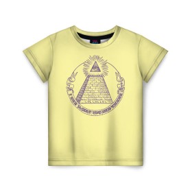 Детская футболка 3D с принтом Всевидящее око в Санкт-Петербурге, 100% гипоаллергенный полиэфир | прямой крой, круглый вырез горловины, длина до линии бедер, чуть спущенное плечо, ткань немного тянется | eye | freemasonry | illuminati | secret | see | society | всевидящее | заговор | иллюминаты | ложа | масонская | масонство | общество | око | пирамида | просвещённые | тайное | теория
