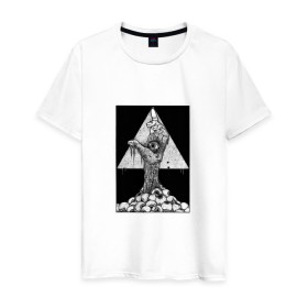 Мужская футболка хлопок с принтом Всевидящее око в Санкт-Петербурге, 100% хлопок | прямой крой, круглый вырез горловины, длина до линии бедер, слегка спущенное плечо. | eye | freemasonry | illuminati | secret | see | society | всевидящее | заговор | иллюминаты | ложа | масонская | масонство | общество | око | пирамида | просвещённые | тайное | теория
