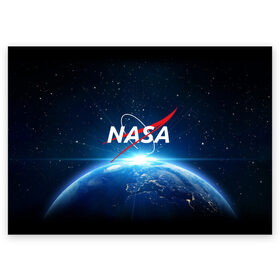 Поздравительная открытка с принтом NASA в Санкт-Петербурге, 100% бумага | плотность бумаги 280 г/м2, матовая, на обратной стороне линовка и место для марки
 | galaxy | nasa | planet | star | астрономия | галактика | звезды | космос | надписи | наса | планета