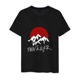 Мужская футболка хлопок с принтом Painkiller Mountain в Санкт-Петербурге, 100% хлопок | прямой крой, круглый вырез горловины, длина до линии бедер, слегка спущенное плечо. | jeembo | джангирян | джимбо