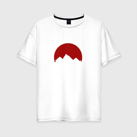 Женская футболка хлопок Oversize с принтом Painkiller Mountain в Санкт-Петербурге, 100% хлопок | свободный крой, круглый ворот, спущенный рукав, длина до линии бедер
 | jeembo | джангирян | джимбо