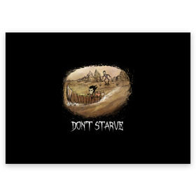 Поздравительная открытка с принтом Dont starve в Санкт-Петербурге, 100% бумага | плотность бумаги 280 г/м2, матовая, на обратной стороне линовка и место для марки
 | Тематика изображения на принте: 