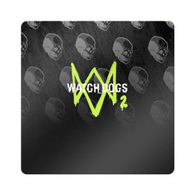 Магнит виниловый Квадрат с принтом WATCH DOGS 2 в Санкт-Петербурге, полимерный материал с магнитным слоем | размер 9*9 см, закругленные углы | action | ct os | fox | gamer | hacker | player | watch dogs | watch dogs 2 | знак лиса | хакер