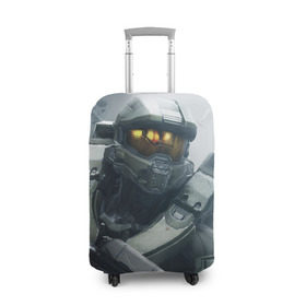 Чехол для чемодана 3D с принтом Halo 5 в Санкт-Петербурге, 86% полиэфир, 14% спандекс | двустороннее нанесение принта, прорези для ручек и колес | halo | wars | космос | крепость | мир | ореол | оружие | реквием | стратегия | супер | фантастика
