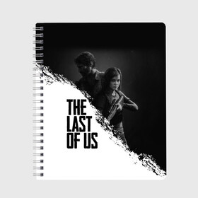 Тетрадь с принтом THE LAST OF US в Санкт-Петербурге, 100% бумага | 48 листов, плотность листов — 60 г/м2, плотность картонной обложки — 250 г/м2. Листы скреплены сбоку удобной пружинной спиралью. Уголки страниц и обложки скругленные. Цвет линий — светло-серый
 | Тематика изображения на принте: gamer | player | stels | the last of us | the last of us part 2 | бегун | джоэл | каннибалы | охотники | сталкер | топляк | цикады | щелкун | элли