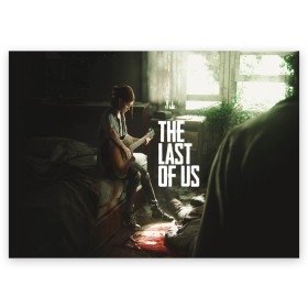 Поздравительная открытка с принтом THE LAST OF US в Санкт-Петербурге, 100% бумага | плотность бумаги 280 г/м2, матовая, на обратной стороне линовка и место для марки
 | gamer | player | stels | the last of us | the last of us part 2 | бегун | джоэл | каннибалы | охотники | сталкер | топляк | цикады | щелкун | элли