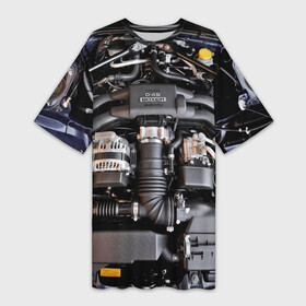 Платье-футболка 3D с принтом Engine в Санкт-Петербурге,  |  | brz | car | drift | engine | gt86 | japan | racers | subaru | toyota | автомобиль | гонки | двигатель | машина | мотор | япония