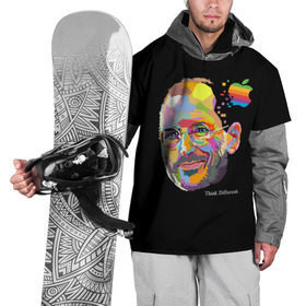 Накидка на куртку 3D с принтом Стив Джобс / Think Different в Санкт-Петербурге, 100% полиэстер |  | apple | different | ipad | iphone | jobs | steve | steven | think | аппле | джобс | жобс | основатель | создатель | стив | стивен | эпл | яблоко