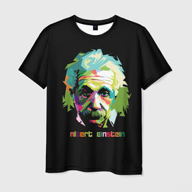 Мужская футболка 3D с принтом Эйнштейн Альберт в Санкт-Петербурге, 100% полиэфир | прямой крой, круглый вырез горловины, длина до линии бедер | albert | einstein | альберт | великий | закон | легендарный | нобелевская | относительности | премия | профессор | теория | ученый | физик | физика | энштейн