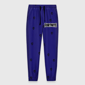Мужские брюки 3D с принтом Fortnite: Пижама синяя верх в Санкт-Петербурге, 100% полиэстер | манжеты по низу, эластичный пояс регулируется шнурком, по бокам два кармана без застежек, внутренняя часть кармана из мелкой сетки | 