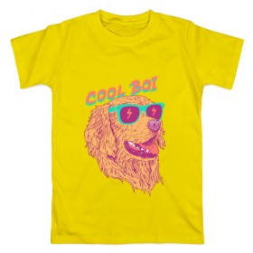 Мужская футболка хлопок с принтом cool boi в Санкт-Петербурге, 100% хлопок | прямой крой, круглый вырез горловины, длина до линии бедер, слегка спущенное плечо. | Тематика изображения на принте: dog | дог | круто | лето | очки | песики | пляж | собаки