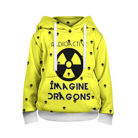Детская толстовка 3D с принтом Imagine Dragons radioactive в Санкт-Петербурге, 100% полиэстер | двухслойный капюшон со шнурком для регулировки, мягкие манжеты на рукавах и по низу толстовки, спереди карман-кенгуру с мягким внутренним слоем | dragons | evolve | imagines | imagining | radioactive | вообрази драконов | имеджин драгонс | рок | хит