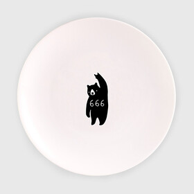 Тарелка с принтом BAD BEAR 666 ROCK в Санкт-Петербурге, фарфор | диаметр - 210 мм
диаметр для нанесения принта - 120 мм | 666 | bear | devil | satan | медведь | сатана