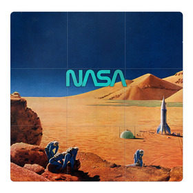 Магнитный плакат 3Х3 с принтом NASA on Mars в Санкт-Петербурге, Полимерный материал с магнитным слоем | 9 деталей размером 9*9 см | 