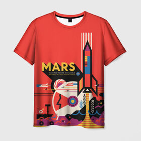 Мужская футболка 3D с принтом Mars NASA в Санкт-Петербурге, 100% полиэфир | прямой крой, круглый вырез горловины, длина до линии бедер | Тематика изображения на принте: 