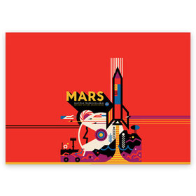 Поздравительная открытка с принтом Mars NASA в Санкт-Петербурге, 100% бумага | плотность бумаги 280 г/м2, матовая, на обратной стороне линовка и место для марки
 | 