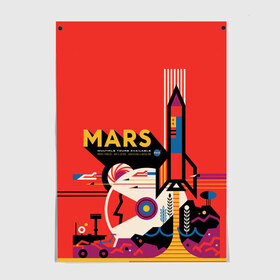 Постер с принтом Mars NASA в Санкт-Петербурге, 100% бумага
 | бумага, плотность 150 мг. Матовая, но за счет высокого коэффициента гладкости имеет небольшой блеск и дает на свету блики, но в отличии от глянцевой бумаги не покрыта лаком | 