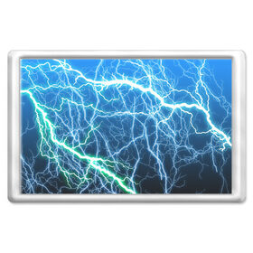 Магнит 45*70 с принтом РАЗРЯДЫ МОЛНИЙ в Санкт-Петербурге, Пластик | Размер: 78*52 мм; Размер печати: 70*45 | blue | epic | green | lightning | rain | storm | stripes | texture | thunder | гроза | гром | дождь | зеленый | линии | молнии | молния | пафосные | полосы | разряды | синий | текстура | шторм | эпичные | яркие