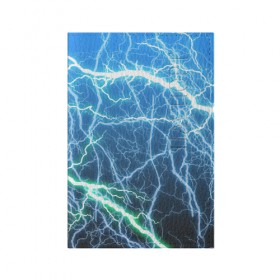 Обложка для паспорта матовая кожа с принтом РАЗРЯДЫ МОЛНИЙ в Санкт-Петербурге, натуральная матовая кожа | размер 19,3 х 13,7 см; прозрачные пластиковые крепления | blue | epic | green | lightning | rain | storm | stripes | texture | thunder | гроза | гром | дождь | зеленый | линии | молнии | молния | пафосные | полосы | разряды | синий | текстура | шторм | эпичные | яркие