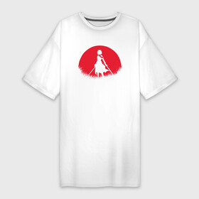 Платье-футболка хлопок с принтом Red Moon Surveyor в Санкт-Петербурге,  |  | anime | attack on titan | аниме | атака титанов