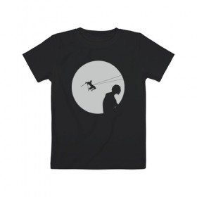 Детская футболка хлопок с принтом The Titan Killer в Санкт-Петербурге, 100% хлопок | круглый вырез горловины, полуприлегающий силуэт, длина до линии бедер | 