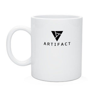 Кружка с принтом ARTIFACT DOTA 2 CARD GAME LOGO в Санкт-Петербурге, керамика | объем — 330 мл, диаметр — 80 мм. Принт наносится на бока кружки, можно сделать два разных изображения | 