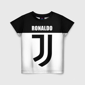 Детская футболка 3D с принтом Ronaldo Juventus в Санкт-Петербурге, 100% гипоаллергенный полиэфир | прямой крой, круглый вырез горловины, длина до линии бедер, чуть спущенное плечо, ткань немного тянется | cr7 | cristiano ronaldo | football | juventus | криштиану роналду | роналдо | роналду | ювентус