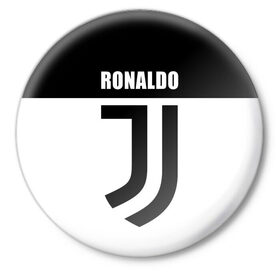 Значок с принтом Ronaldo Juventus в Санкт-Петербурге,  металл | круглая форма, металлическая застежка в виде булавки | cr7 | cristiano ronaldo | football | juventus | криштиану роналду | роналдо | роналду | ювентус