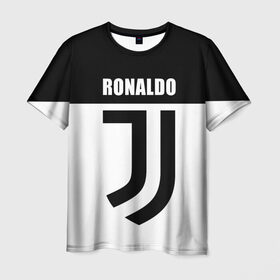 Мужская футболка 3D с принтом Ronaldo Juventus в Санкт-Петербурге, 100% полиэфир | прямой крой, круглый вырез горловины, длина до линии бедер | cr7 | cristiano ronaldo | football | juventus | криштиану роналду | роналдо | роналду | ювентус